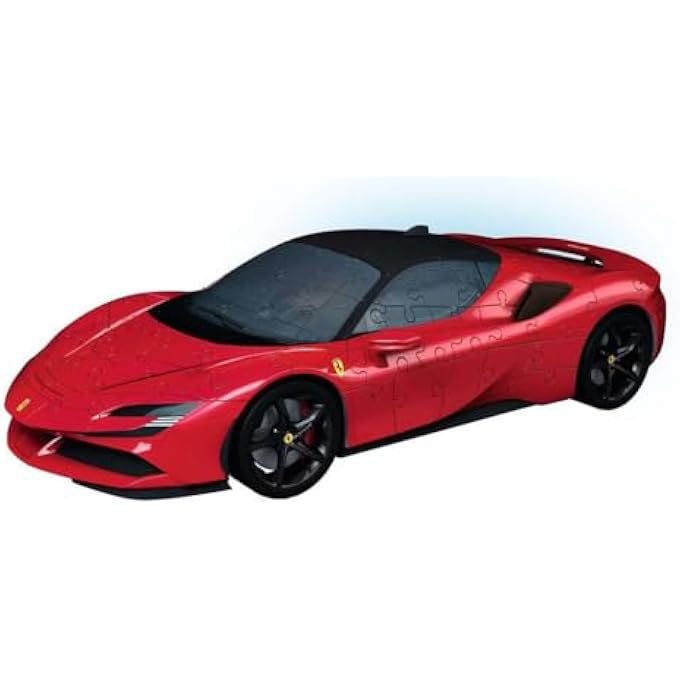 FERRARI SF90 STRADALE 3D PUZZLE | PREMIUM EASYCLICK TECHNOLOGY, 1:18 SCALE MODEL, 108 PIECES + ACCESSORIES, IDEAL GIFT FOR CAR ENTHUSIASTS & TEENS | 11576-1 - Image 2